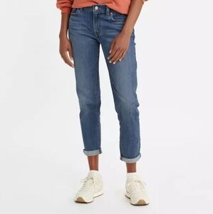 Levi Strauss Heritage Mid Rise Tapered Roll up Cuffed Boyfriend Jeans- Size:12